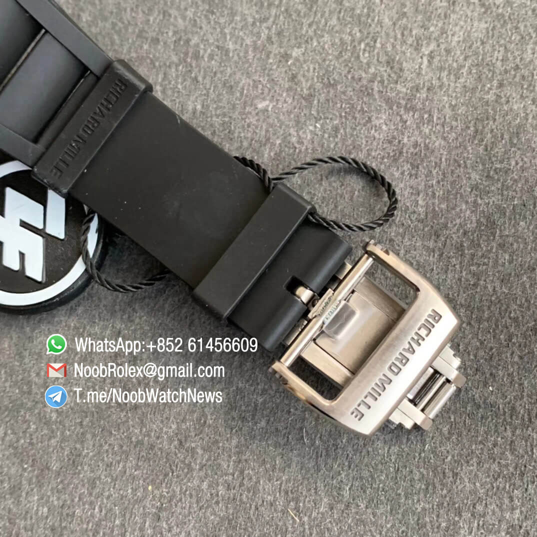 ZF Best Edition RM052 Limited Edition Skull Titanium Skeleton Dial on Black Rubber Strap NH05A 08