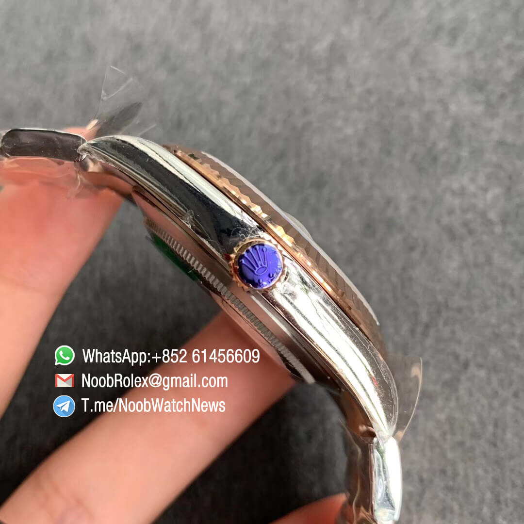 ARF Best Edition DateJust 41 126331 Rose Gold Plated 904L Steel Case Brown Dial Diamonds Markers Oyster Bracelet A2824 04