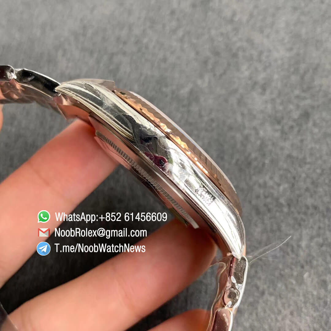 ARF Best Edition DateJust 41 126331 Rose Gold Plated 904L Steel Case Brown Dial Diamonds Markers Oyster Bracelet A2824 05