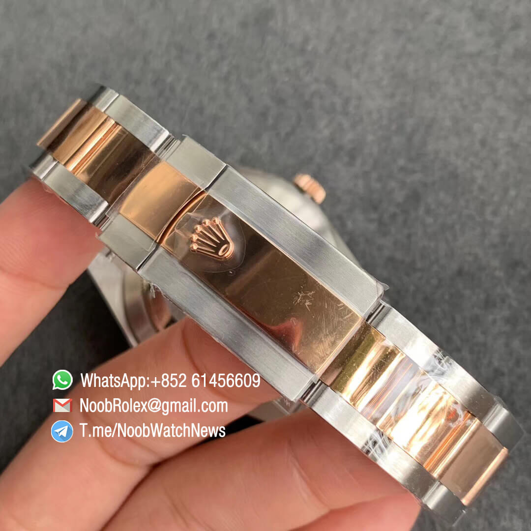 ARF Best Edition DateJust 41 126331 Rose Gold Plated 904L Steel Case Brown Dial Diamonds Markers Oyster Bracelet A2824 06