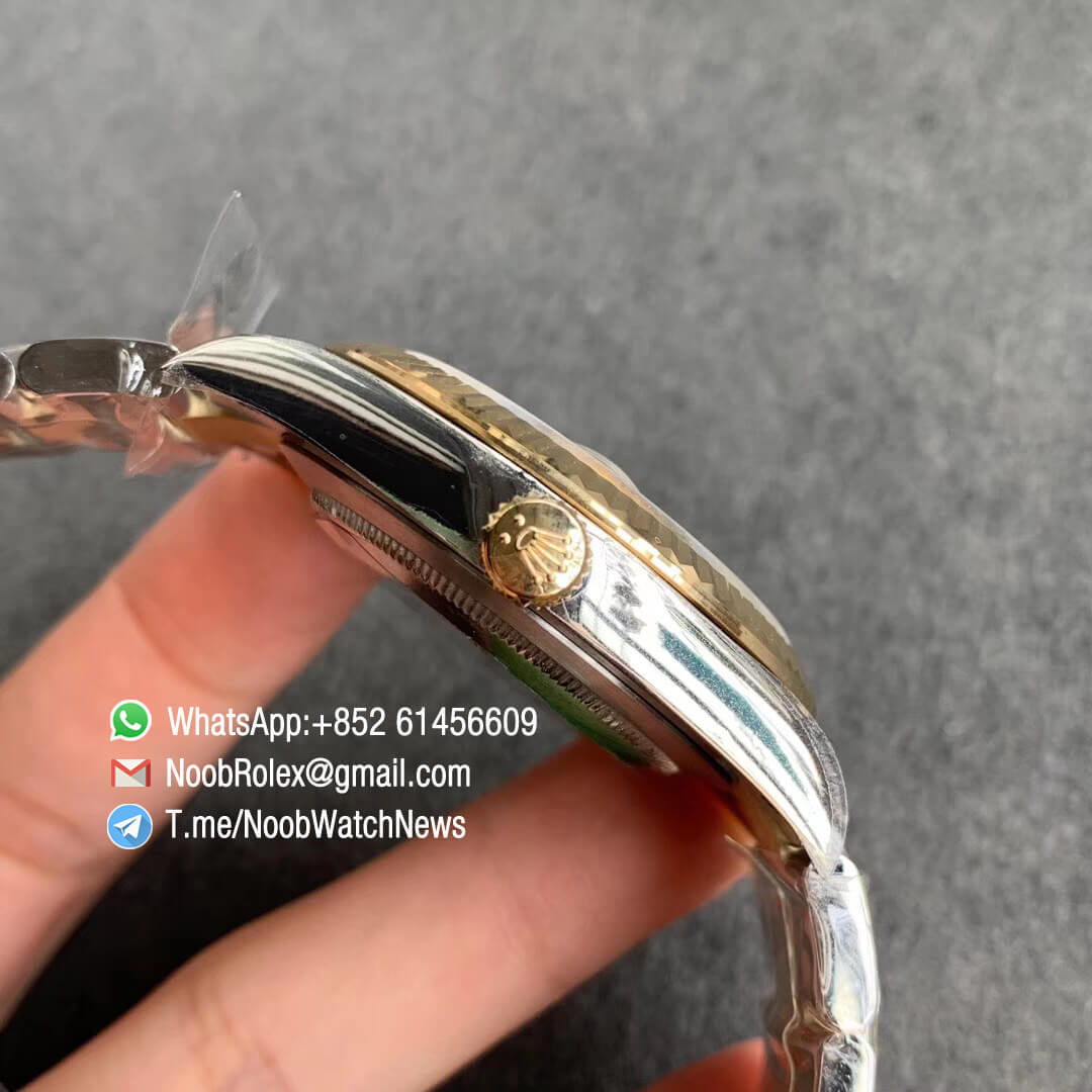 ARF Top Quality DateJust 41 126333 Yellow Gold Plated 904L Steel Case Two Tone Oyster Bracelet Lumed Dial A2824 05