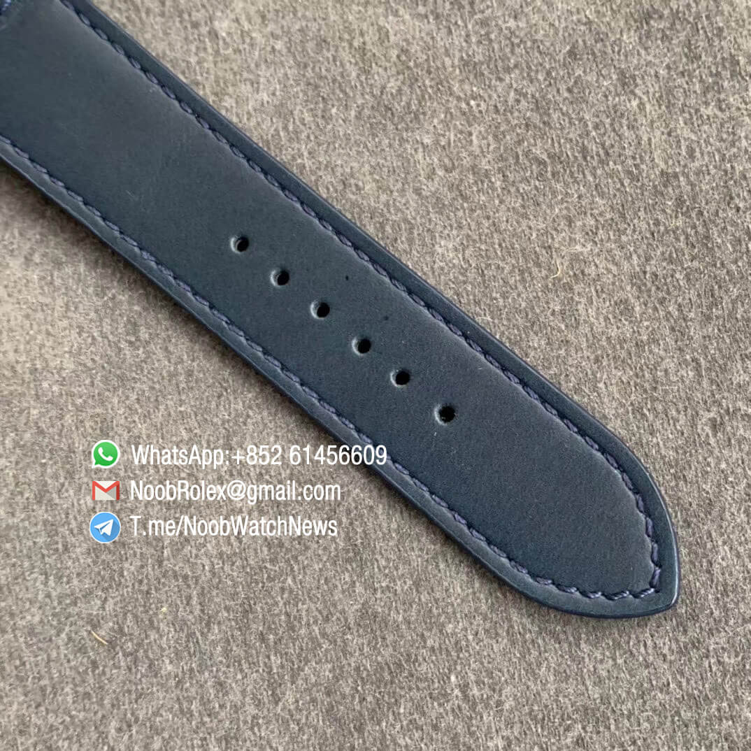 MGF Jaeger Lecoultre Reverso Tribute Small Seconds Double Face Rose Gold Case Blue Dial White Dial Blue Leather Strap Asian Clone 854A Movement 07