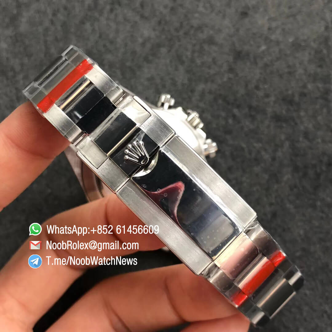 Noob Factory Rolex Daytona 116520 Super Clone Best Edition 904L Stainless Steel Case and Bracelet Black Dial SA4130 Movement 06