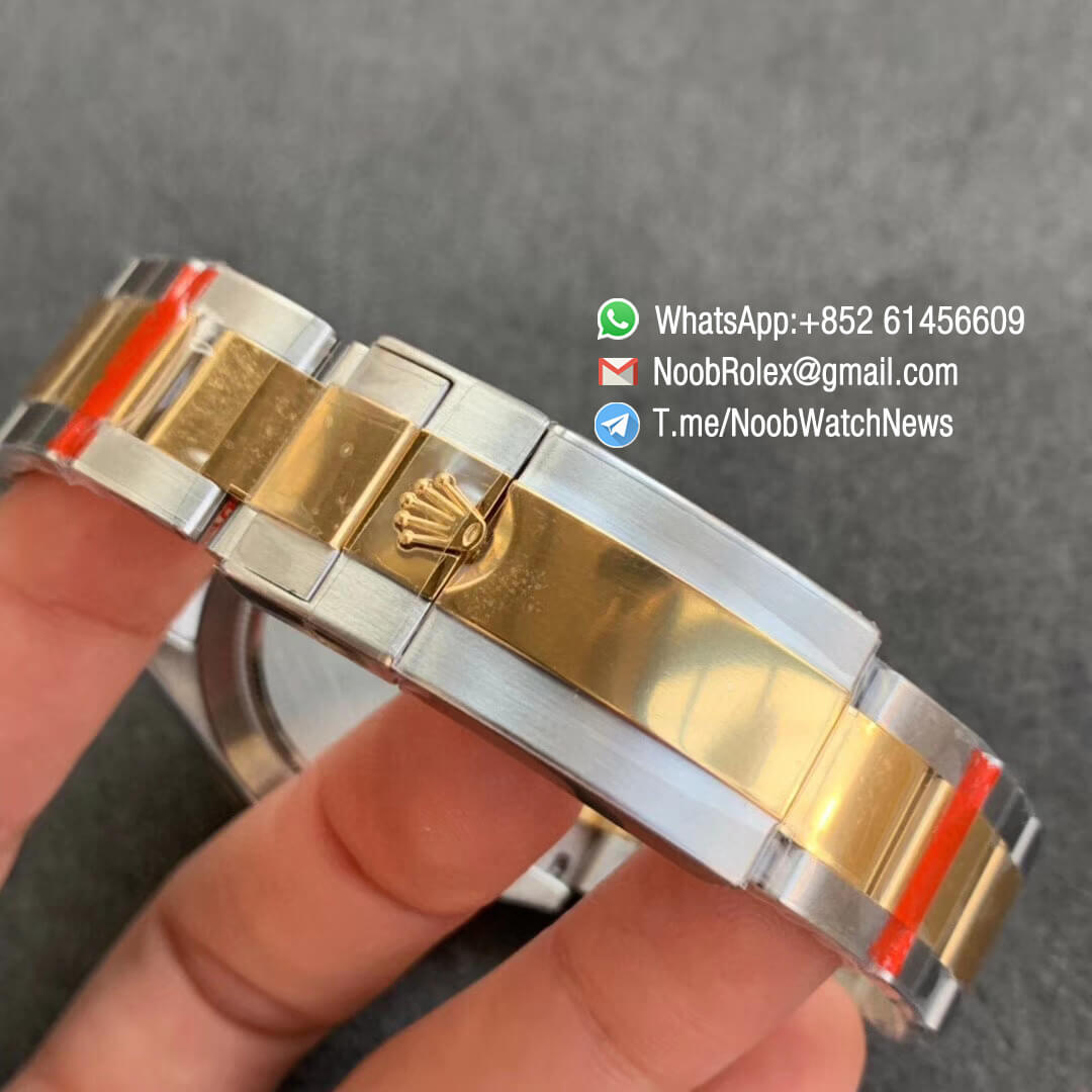 Noob SA4130 Super Clone Daytona 116503 Yellow Gold Two Tone Noob Factory Best Edition 904L Steel Case and Bracelet Gray Dial 06 1