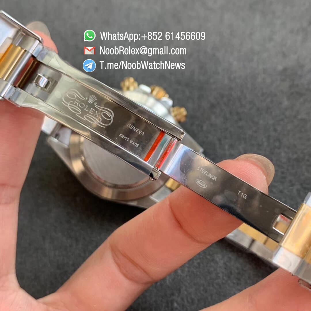 Noob SA4130 Super Clone Daytona 116503 Yellow Gold Two Tone Noob Factory Best Edition 904L Steel Case and Bracelet Gray Dial 08