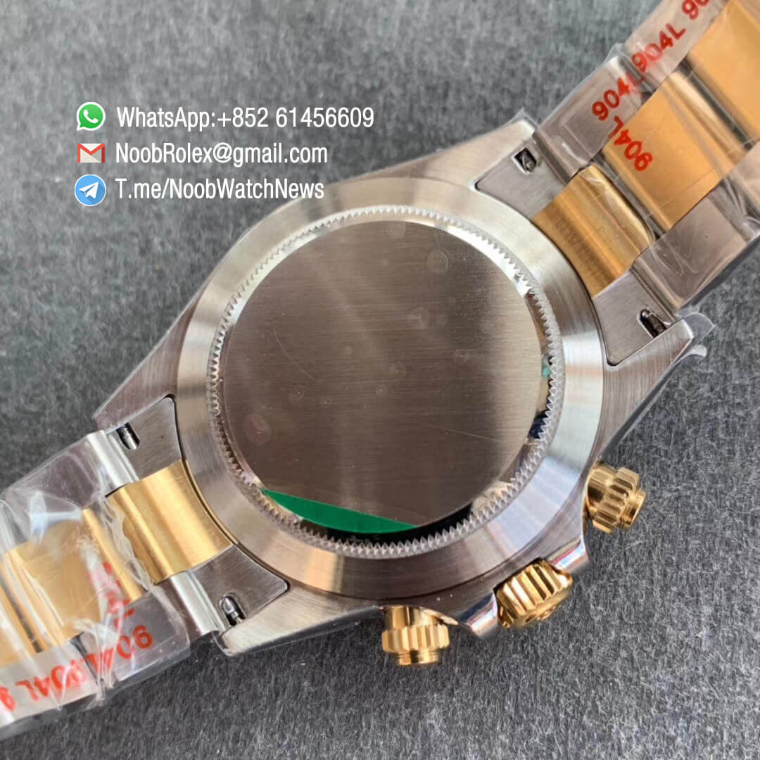Noob SA4130 Super Clone Daytona 116503 Yellow Gold Two Tone Noob Factory Best Edition 904L Steel Case and Bracelet Gray Dial 09 1