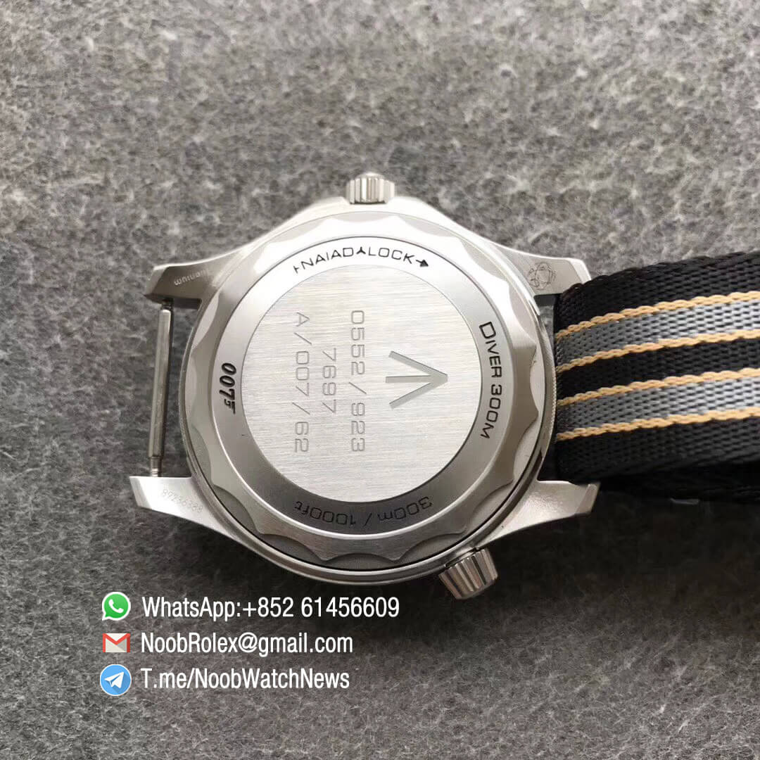 VSF Top Clone Omega Seamster 300 No Time to Die 007 Limited Edition Stainless Steel Case on Nato Strap A8806 Movement 07