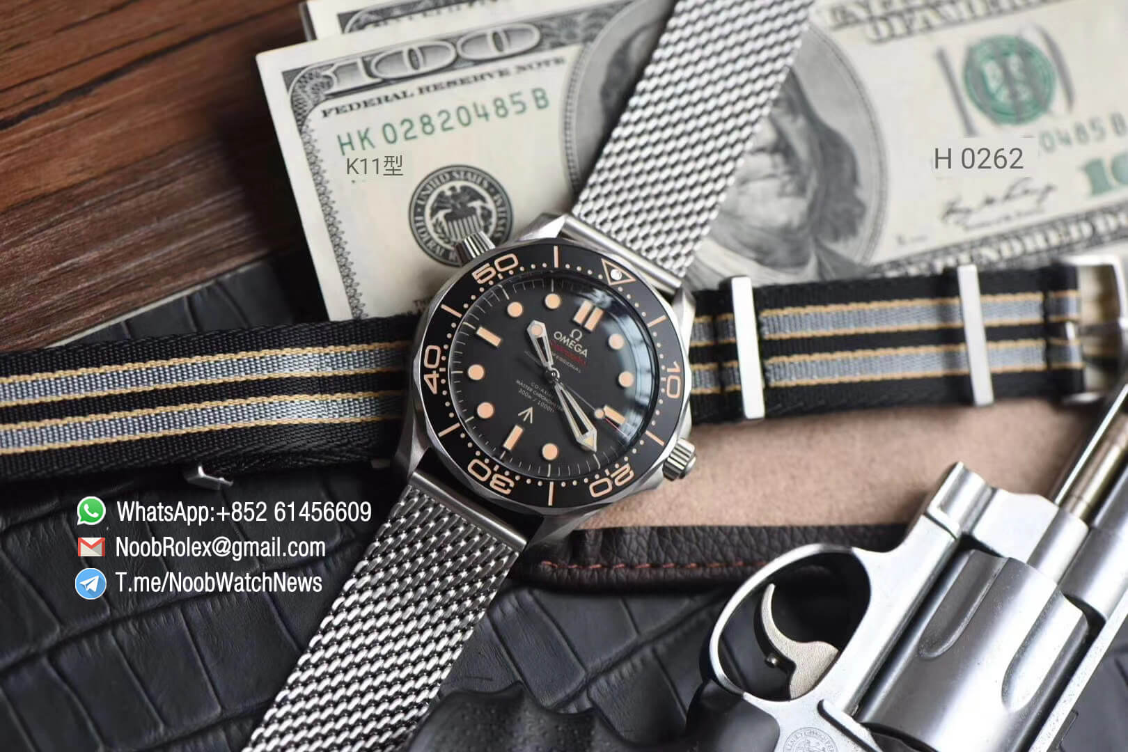 VSF Top Clone Omega Seamster Diver 300M No Time to Die James Bond 007 Limited Edition Stainless Steel Case on Steel Mesh Bracelet A8806 Movement 02