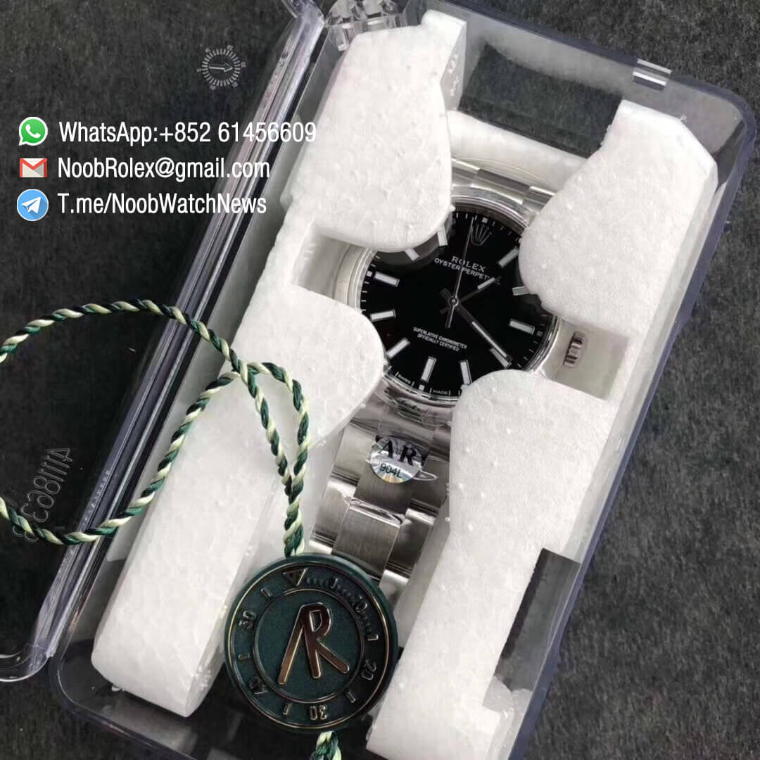 ARF Top Clone Rolex Oyster Perpetual 114300 39mm Black Dial 904L Stainless Steel Case Bracelet SH3132 Movement 09