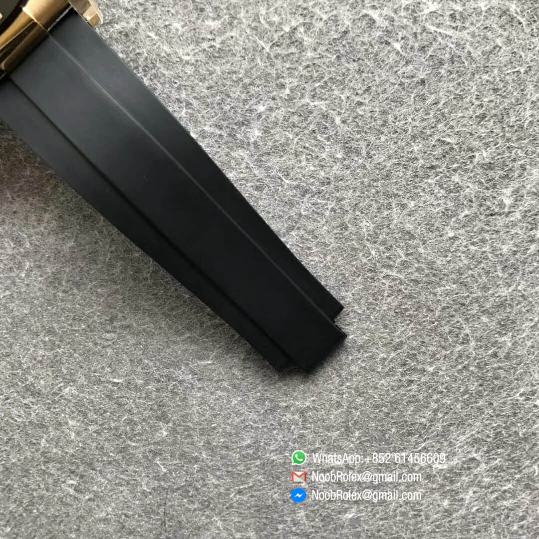 Daytona 116518 Paul Newman Noob Best Edition YG Plated 904L SS Case Black Gold Dial on Black Rubber Strap SA4130 V3 7