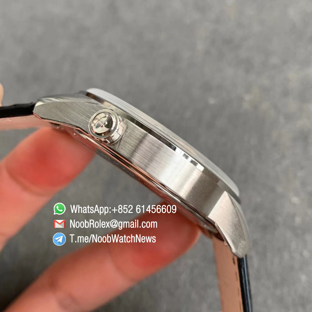 ZF JL Polaris Geographic Steel Case Blue Textured Dial on Black Leather Strap A936 Super Clone Movement 05