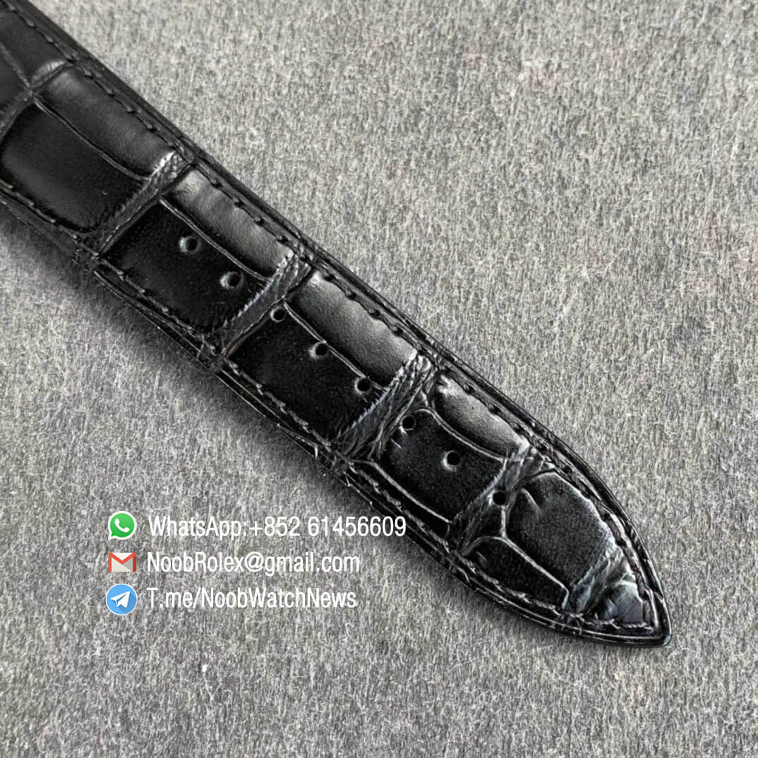 ZF JL Polaris Geographic Steel Case Blue Textured Dial on Black Leather Strap A936 Super Clone Movement 07