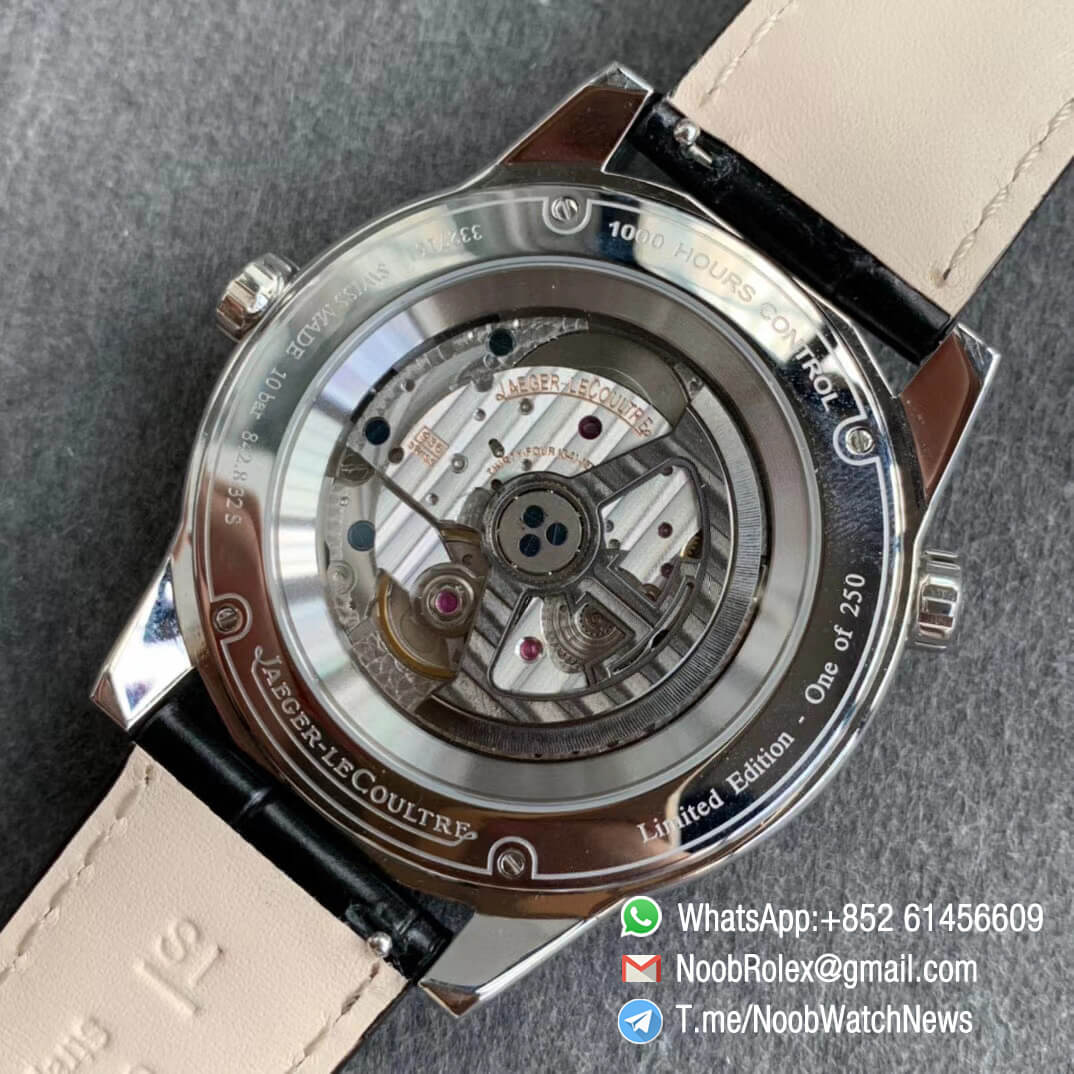 ZF JL Polaris Geographic Steel Case Blue Textured Dial on Black Leather Strap A936 Super Clone Movement 08