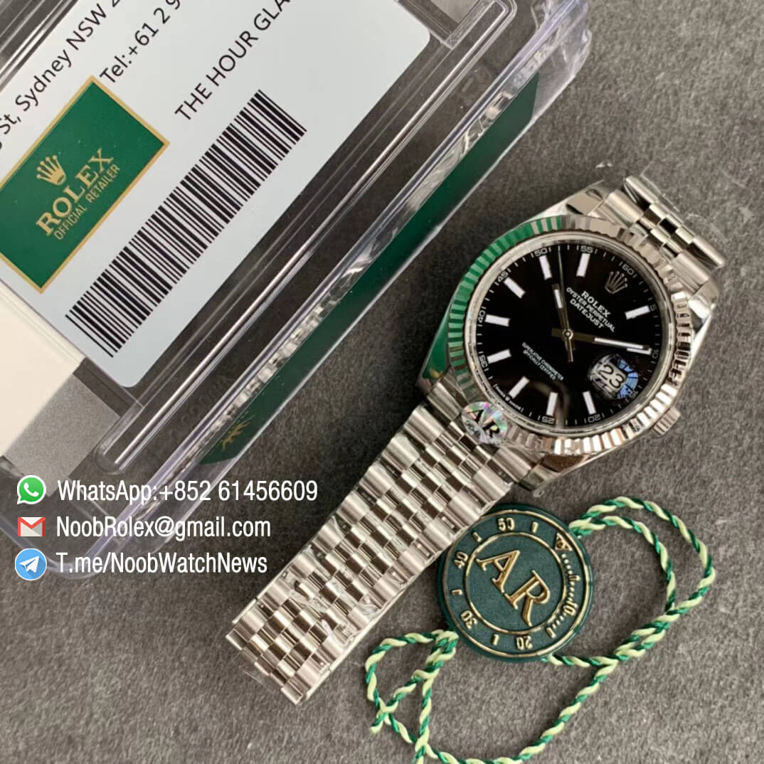 ARF Clone Swiss Watch Manufacturer DateJust 41 126334 V3 Grey Dial with Crown Logo at 6 Oclock 904L Steel Material Jubilee Bracelet A2824 09