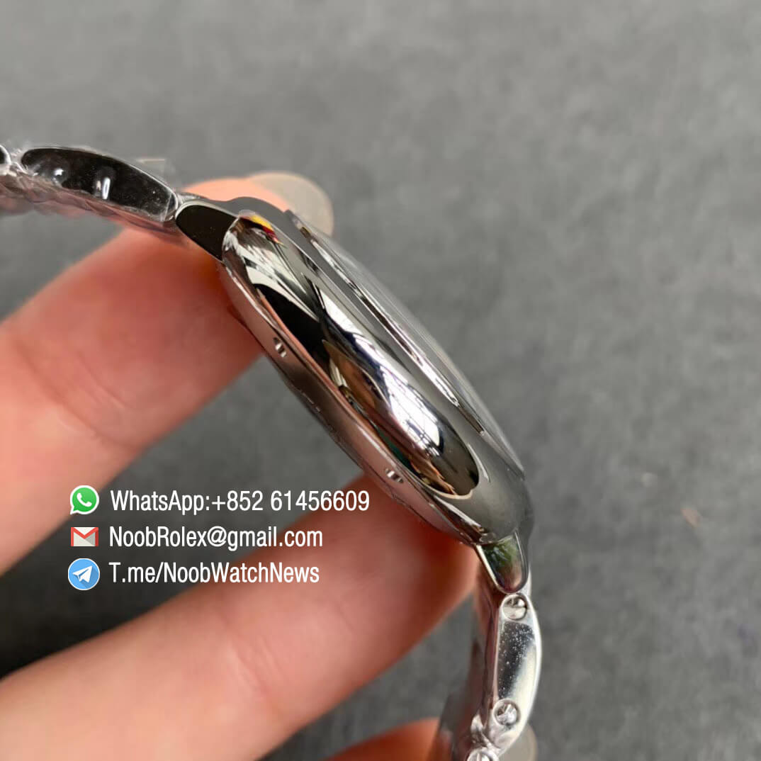 Ballon Bleu 33mm W6920071 Steel Case Bracelet Silver Textured Dial with Custom Cal 076 Comes with Warranty Card V6F V7 Best Edition 05