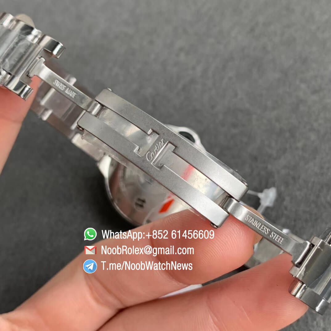 Ballon Bleu 33mm W6920071 Steel Case Bracelet Silver Textured Dial with Custom Cal 076 Comes with Warranty Card V6F V7 Best Edition 07