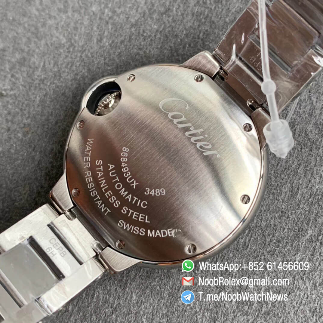 Ballon Bleu 33mm W6920071 Steel Case Bracelet Silver Textured Dial with Custom Cal 076 Comes with Warranty Card V6F V7 Best Edition 08