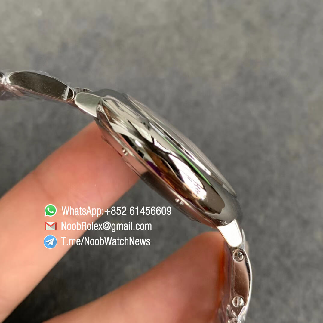 Ballon Bleu 33mm W6920100 Steel Case Bracelet Pink Dial with Custom Cal 076 Comes with Warranty Card V6F V7 Best Edition 05