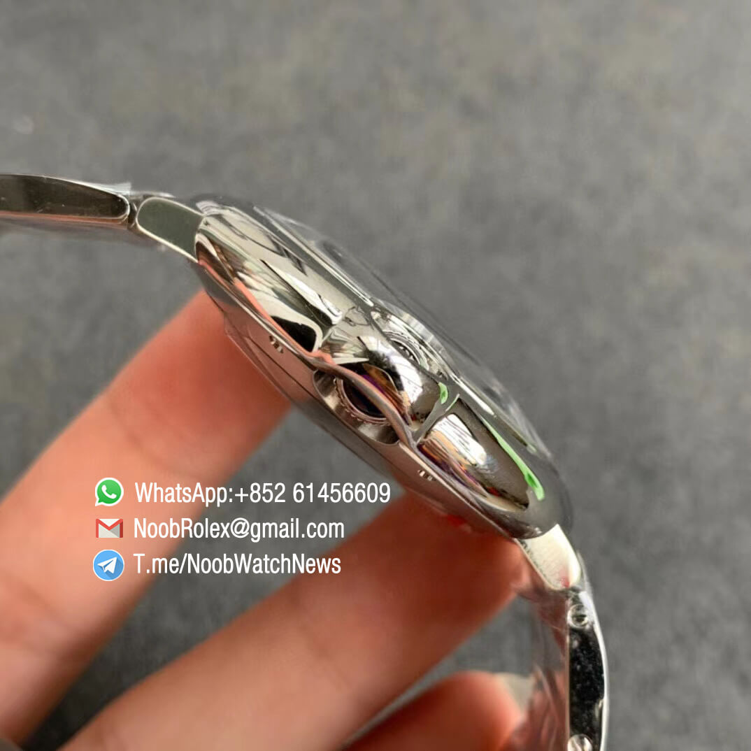 Ballon Bleu 42mm W6920042 Steel Case Bracelet Black Textured Dial on Custom Cal 076 Warranty Card with Serial Match Watch V6F V7 Best Edition 04