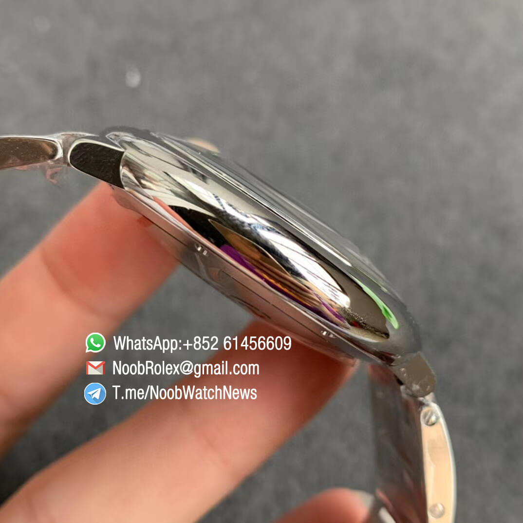 Ballon Bleu 42mm W6920042 Steel Case Bracelet Black Textured Dial on Custom Cal 076 Warranty Card with Serial Match Watch V6F V7 Best Edition 05