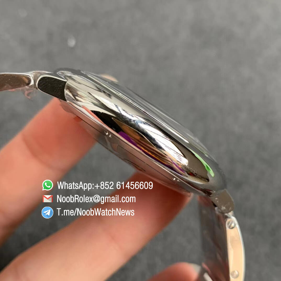 Ballon Bleu 42mm WSBB0025 Steel Case Bracelet Blue Textured Dial on Custom Cal 076 Warranty Card with Serial Match Watch V6F V7 Best Edition 05