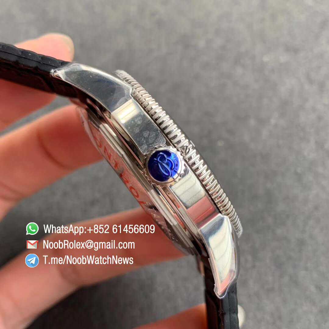 GF V2 Best Edition SuperOcean Heritage ii 42mm Steel Case White Dial Black Bezel on Black Rubber Strap A2824 04