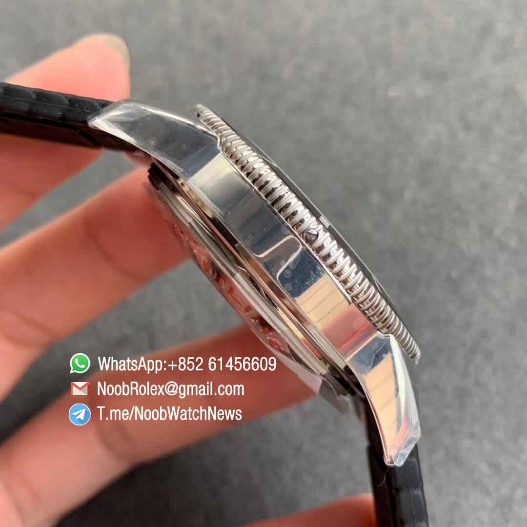 GF V2 Best Edition SuperOcean Heritage ii 42mm Steel Case White Dial Black Bezel on Black Rubber Strap A2824 05