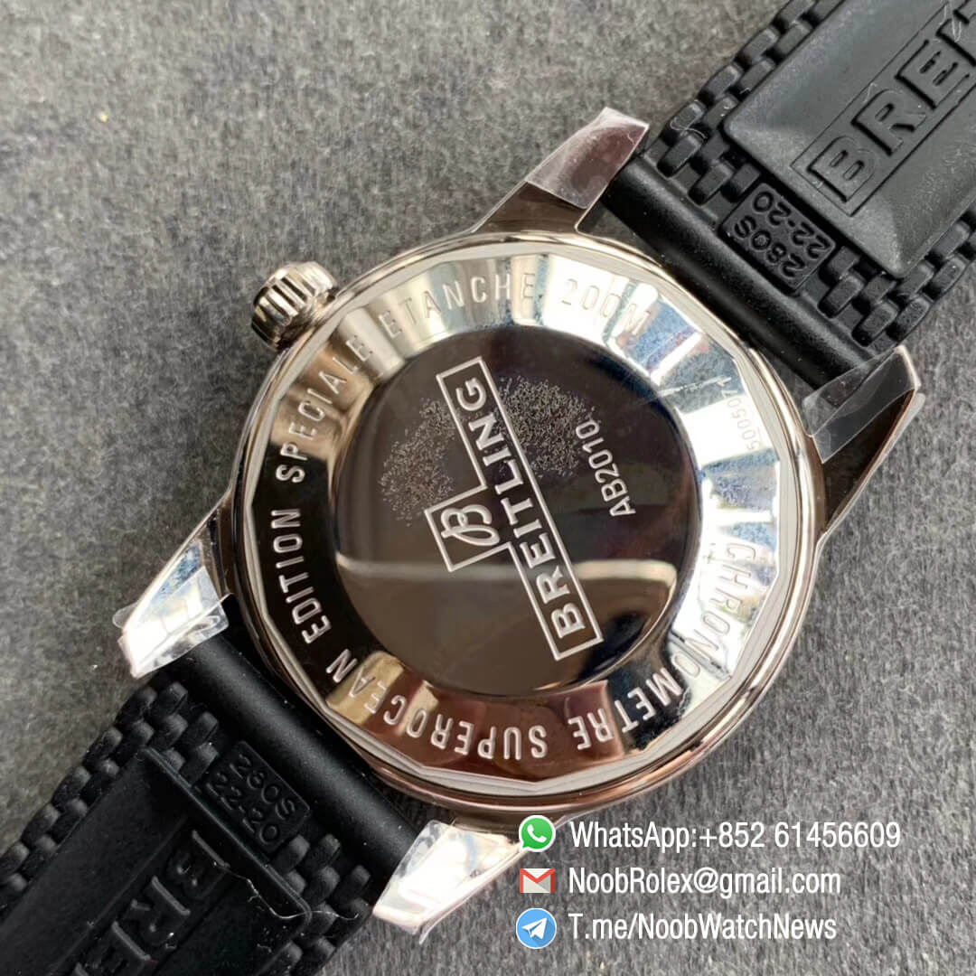 GF V2 Best Edition SuperOcean Heritage ii 42mm Steel Case White Dial Black Bezel on Black Rubber Strap A2824 08