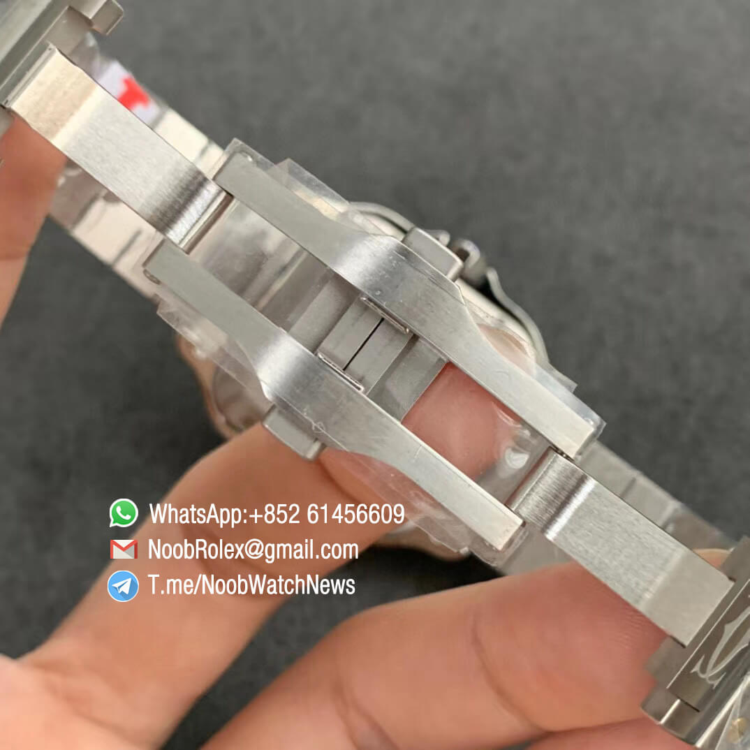 KOR Factory Santos de Cartier 40mm Steel and Yellow Gold Case White Dial Two Tone SmartLinks Bracelet MIYOTA 9015 V2 07