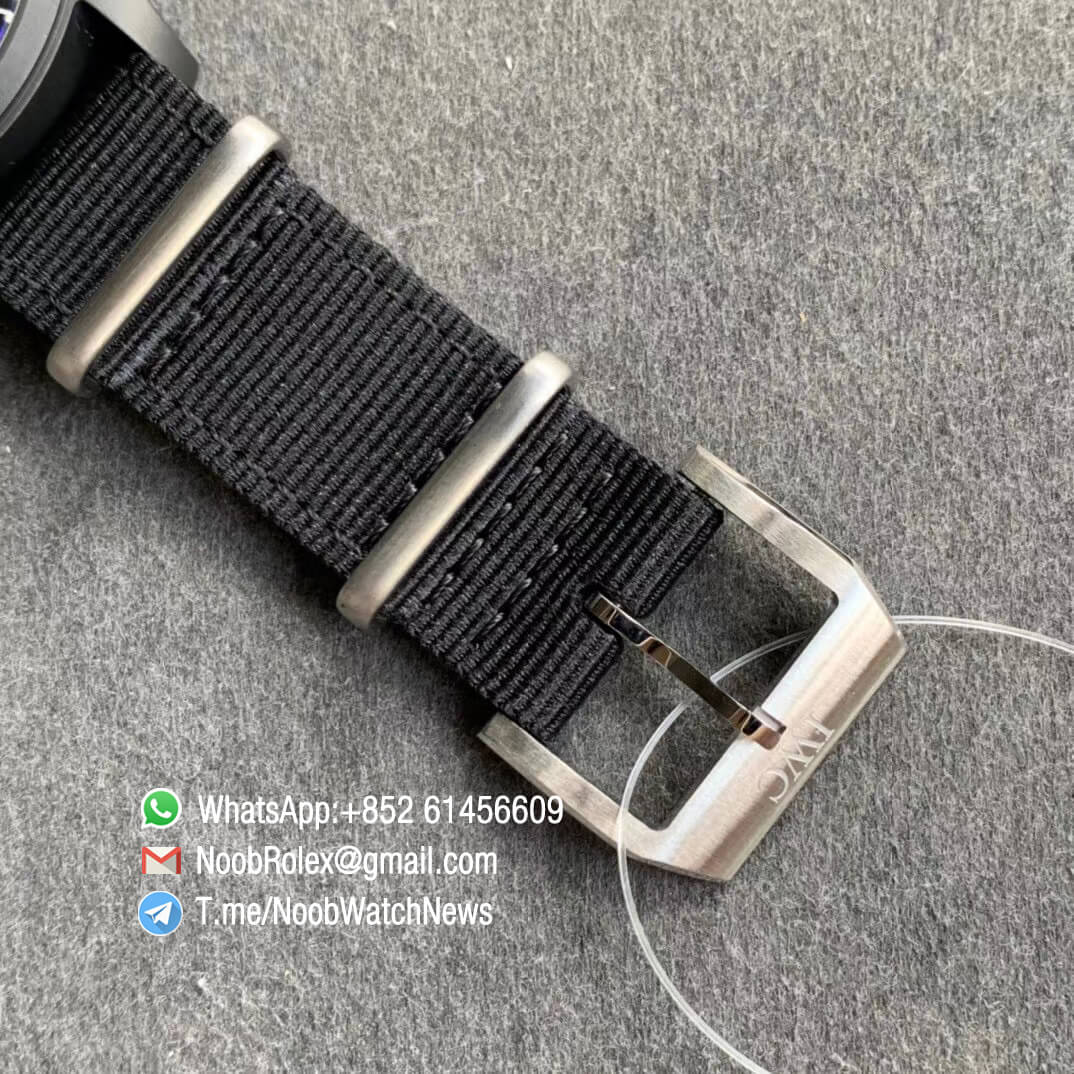 MKF Quality Rep Watch IWC Pilot Spitfire Black Ceramic IW326901 Black Dial on Black Nylon Strap MIYOTA 9015 06