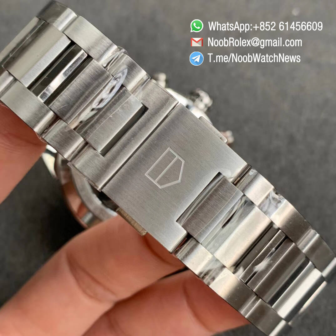 XF Top Fake Tag Heuer Carrera Heuer 01 Chrono Steel Case Black Dial on Steel Bracelet A1887 06