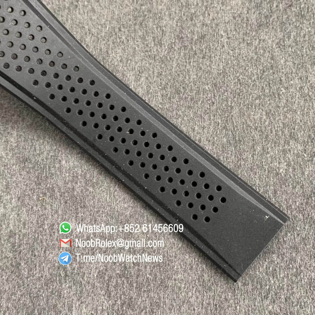 XF Top Replica Tag Heuer Calibre Heuer 01 Chronograph Steel Case Black Dial on Black Rubber Strap A1887 07