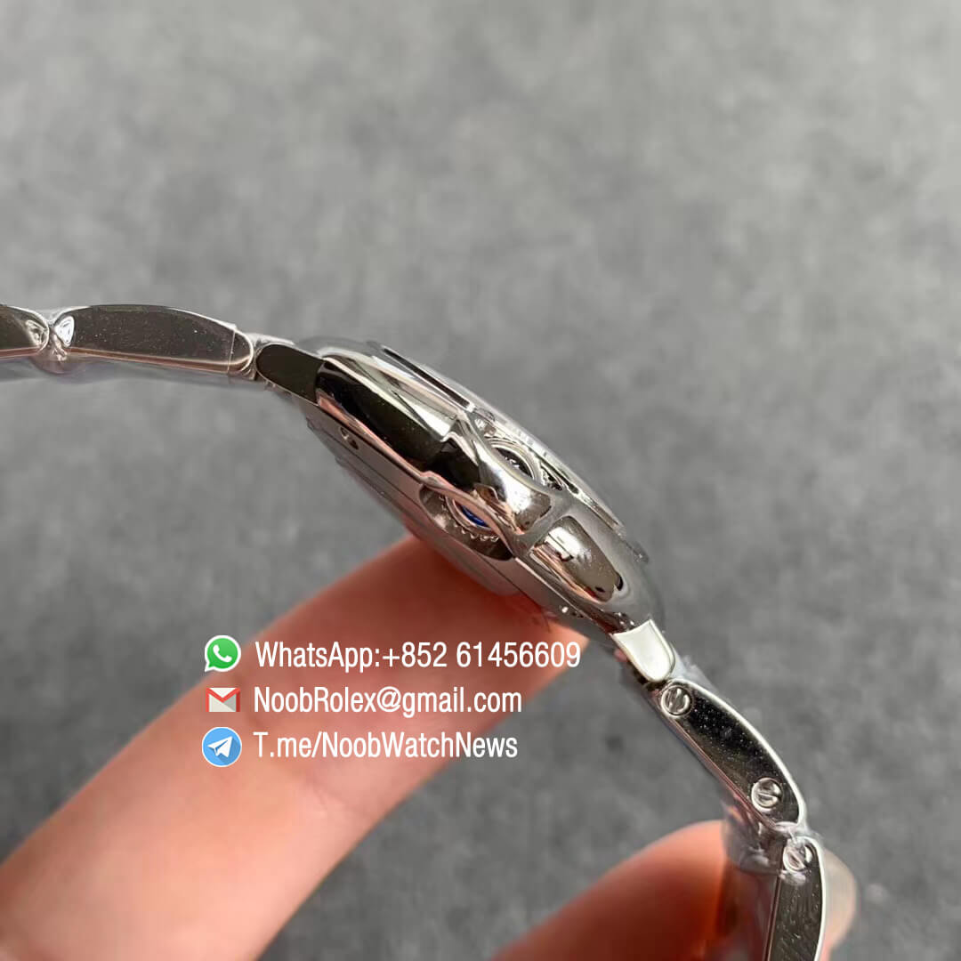 Ballon Bleu 28mm W69010Z4 Steel Case Bracelet White Dial with Swiss Ronda Quartz Comes with Warranty Card V6F V7 Best Edition 04