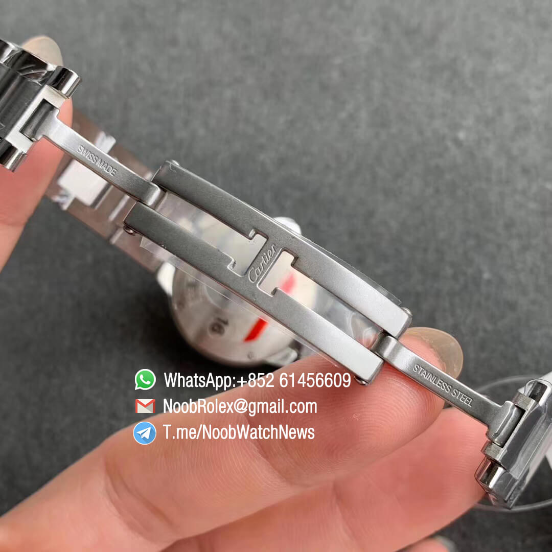 Ballon Bleu 28mm W69010Z4 Steel Case Bracelet White Dial with Swiss Ronda Quartz Comes with Warranty Card V6F V7 Best Edition 07