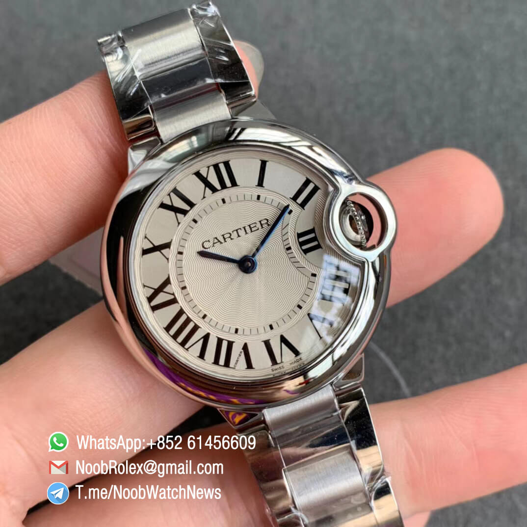 Ballon Bleu 33mm W6920084 Steel Case Bracelet Silver Dial with Swiss Ronda Quartz Comes with Warranty Card V6F V7 Best Edition 02