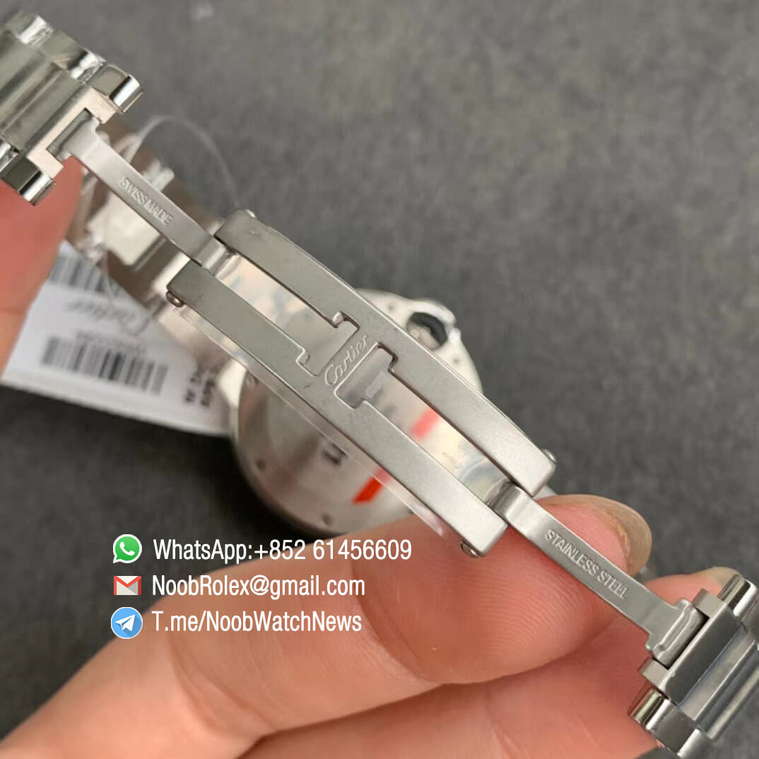 Ballon Bleu 33mm WSBB0033 Steel Case Bracelet Pink Dial with Swiss Ronda Quartz Comes with Warranty Card V6F V7 Best Edition 07