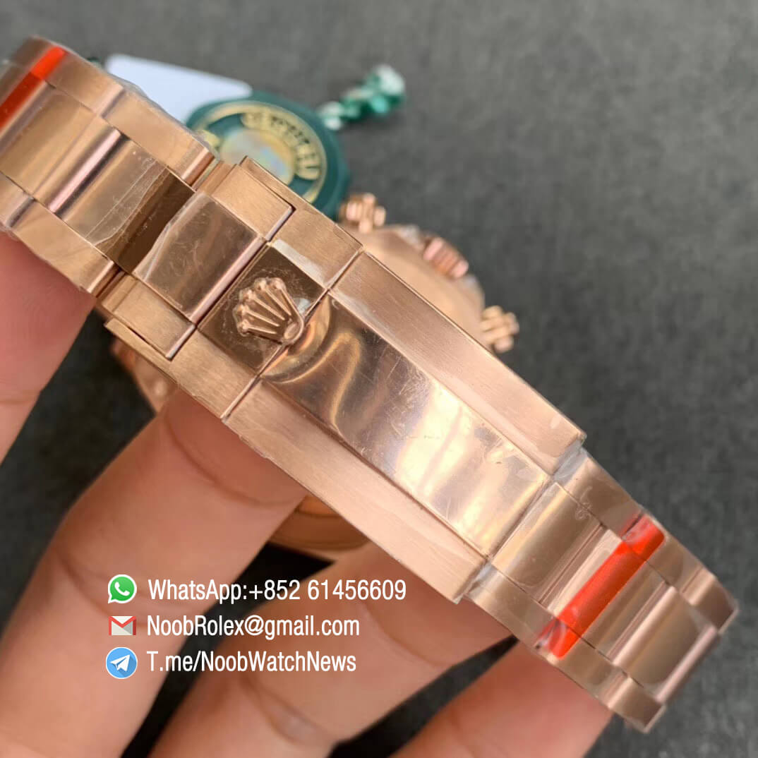 Cheap Rolex Daytona 116595RBOW Full Rose Gold Case Bracelet Rainbow Crystal Bezel Dianmonds Dial A4130 BLF 06