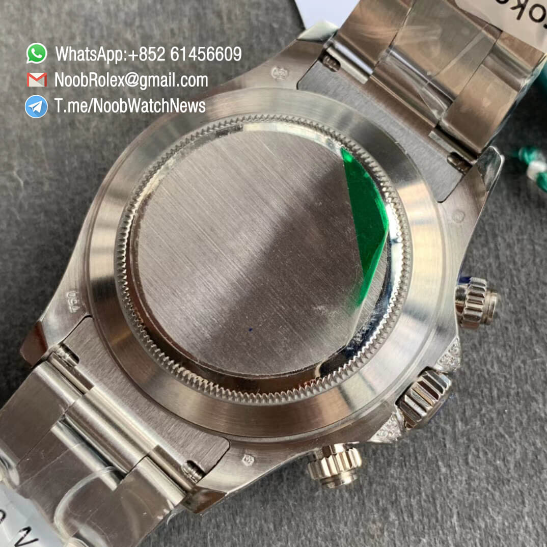 Fake Diamond Rolex Daytona 116599RBOW Steel Case Rainbow Crystal Bezel Black Dial Diamond Markers A4130 BLF 08