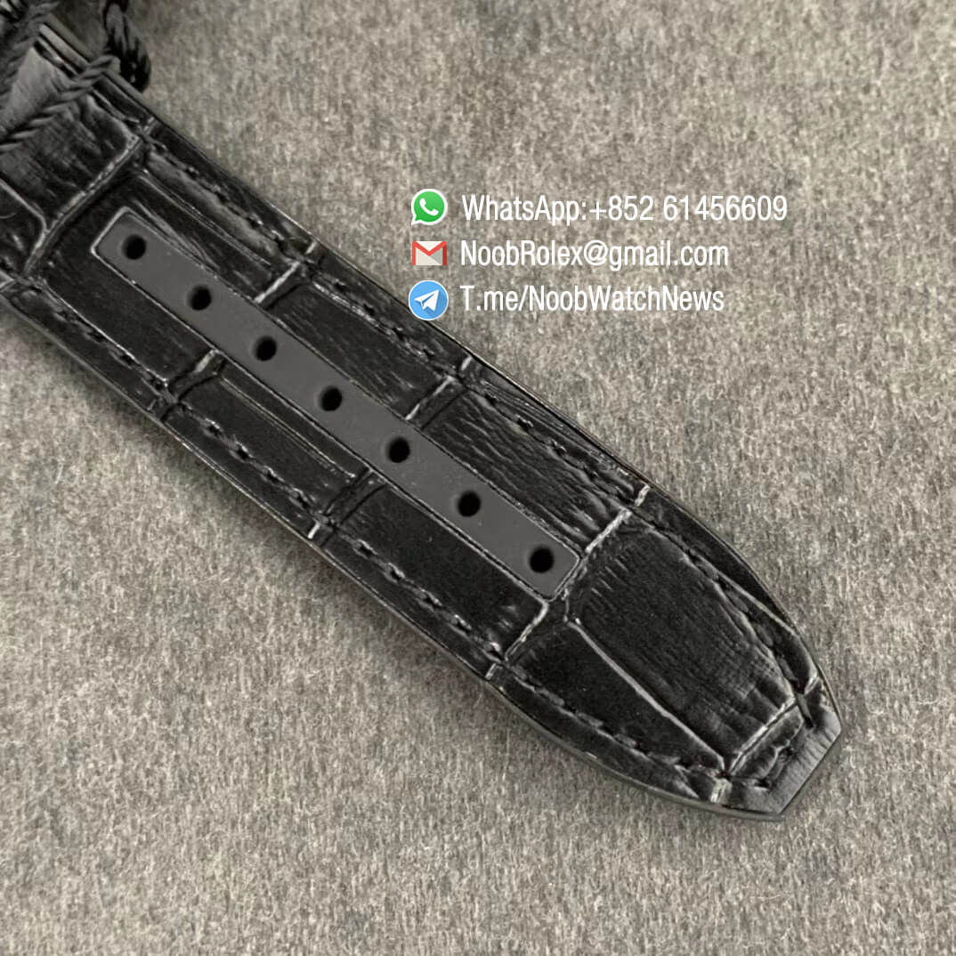 Franck Muller Vanguard V45 SC DT Steel Case Grey Dial with luminous Markers Black Leather Strap A2824 Movement ABF Top Quality Replica Watch 07