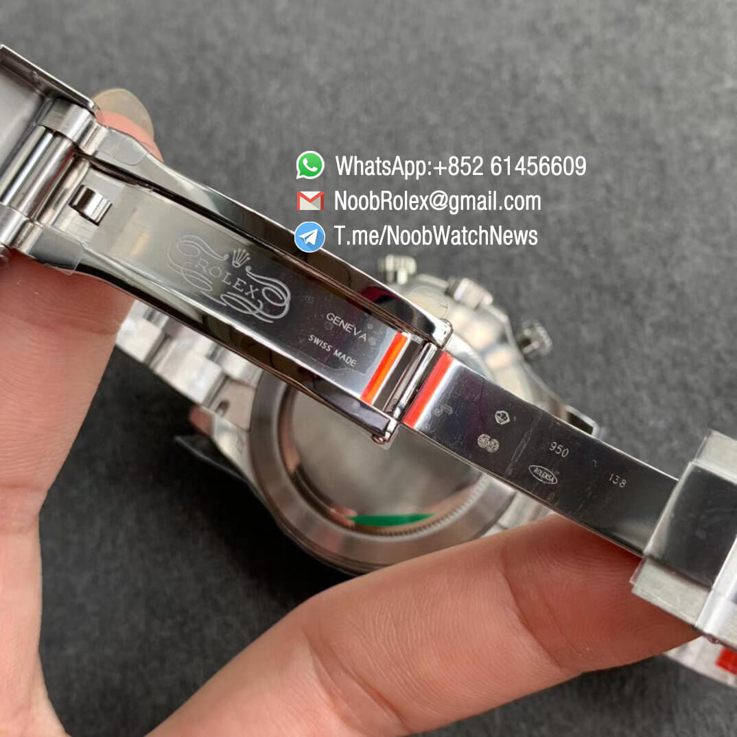 Noob Watches Roex Daytona 116506 Brown Ceramic Bezel 904L Steel Case and Bracelet Ice Blue Dial SA4130 V3 07