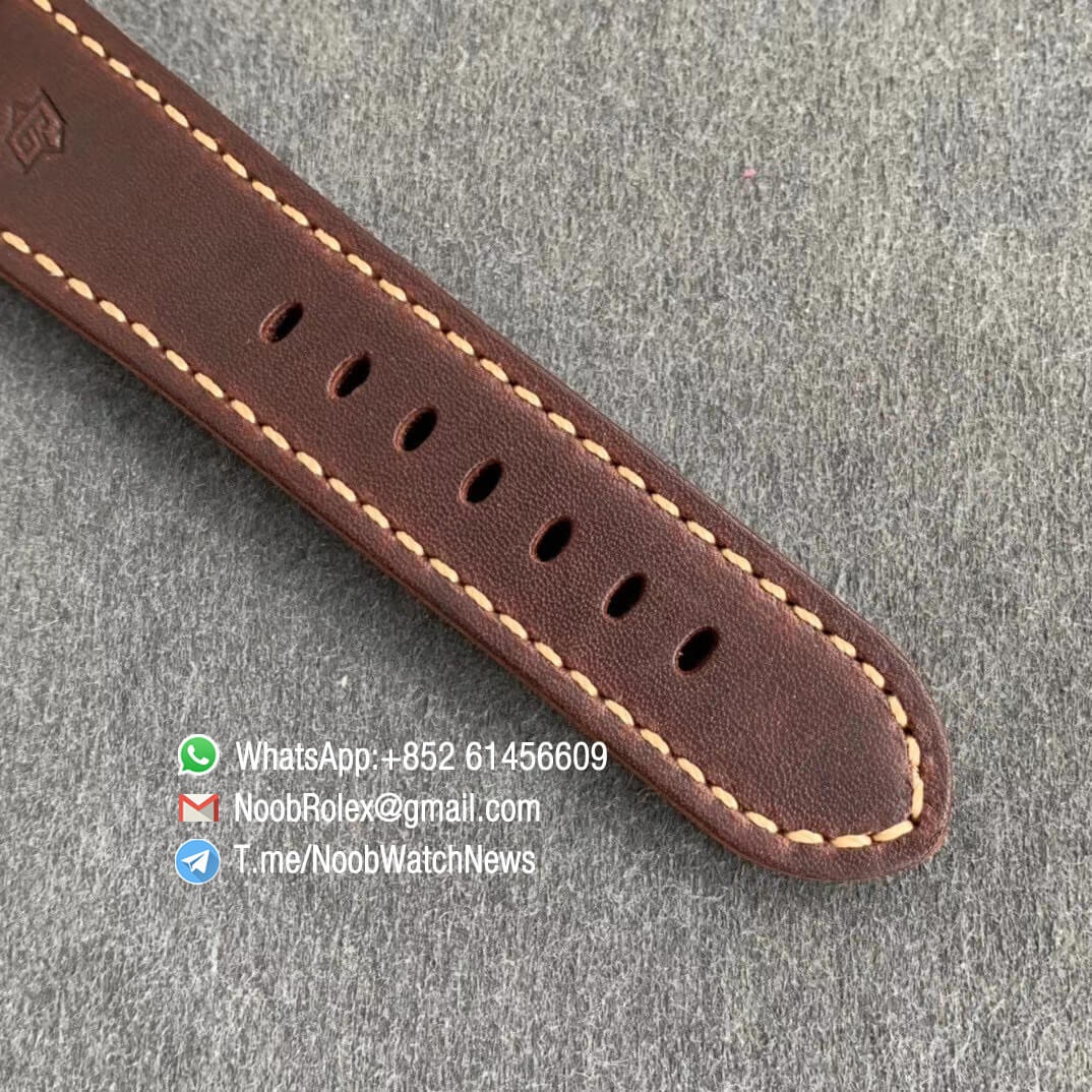 PAM00968 PAM968 Bronzo Case Brown Ceramic Bezel and Dial on Brown Calfskin Strap P9010 Clone VSF Top Copies Luxury Watch 07