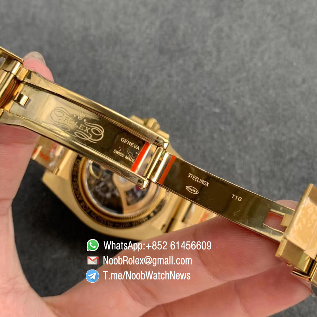 Rolex Andrea Pirlo Project Skeleton Dial Submariner 904L Steel Rose Gold Case Rolex Gold Bracelet with SA3130 VRF Top Quality RepWatches 09