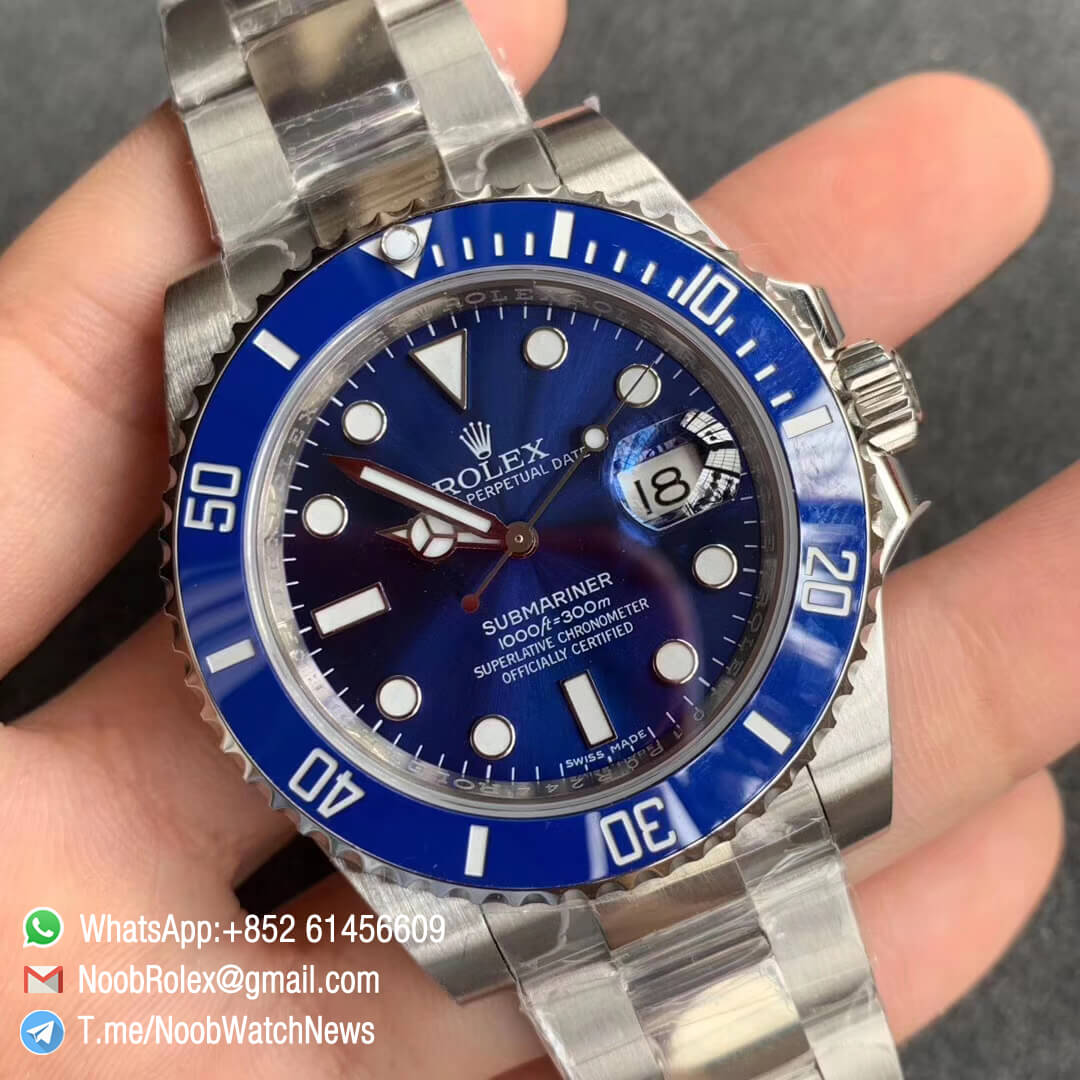 Submariner 116619LB 316L Steel Case Blue Ceramic Bezel Blue Dial on Steel Bracelet SA3135 GMF V2 02