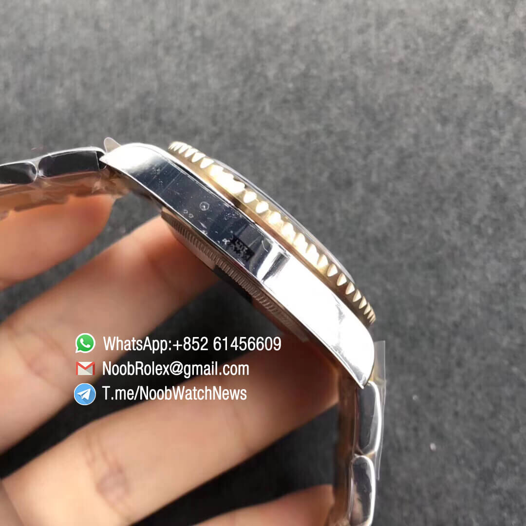 Supernoobs Watch GMT Master II 116713LN Black Ceramic Bezel 904L Steel Case Wrapped 18K Gold Two Tone Oyster Bracelet SA3186 CHS 05