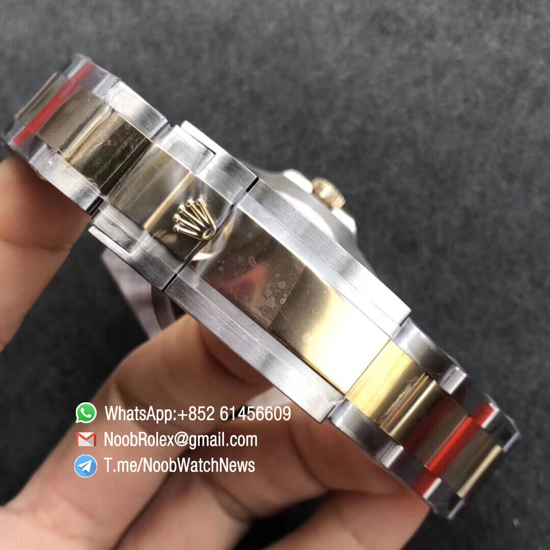 Supernoobs Watch GMT Master II 116713LN Black Ceramic Bezel 904L Steel Case Wrapped 18K Gold Two Tone Oyster Bracelet SA3186 CHS 06