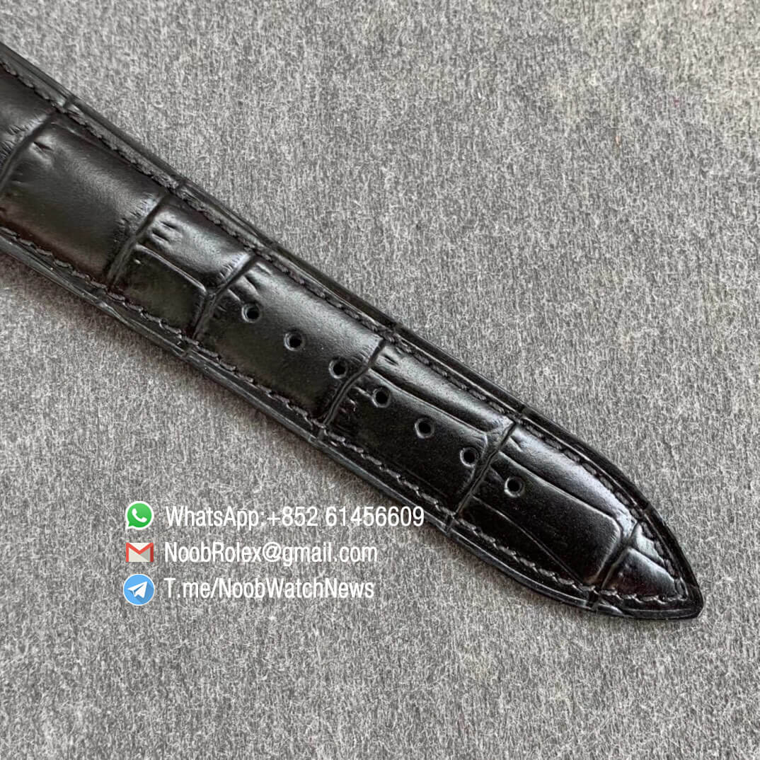 Blancpain Villeret 6654 Complicated Function White Dial with Moonphase Display Black Leather Strap A6654 OMF Best Edition V3 07