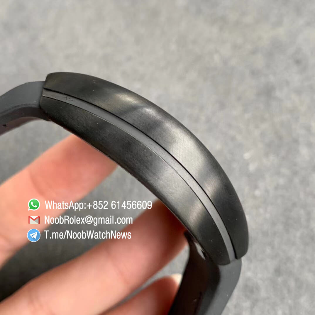 Franck Muller Vanguard V45 All Black DLC Steel Case Black Textured Dial on Black Leather Strap MIYOTA 9015 ZF Top Rep Watches 05