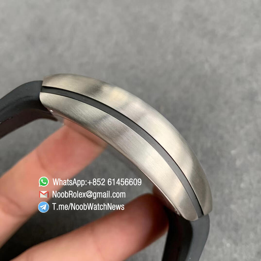 Franck Muller Vanguard V45 SC DT Steel Case Black Dial with Luminous White Markers Black Leather Strap A2824 ABF Replica Watch 05