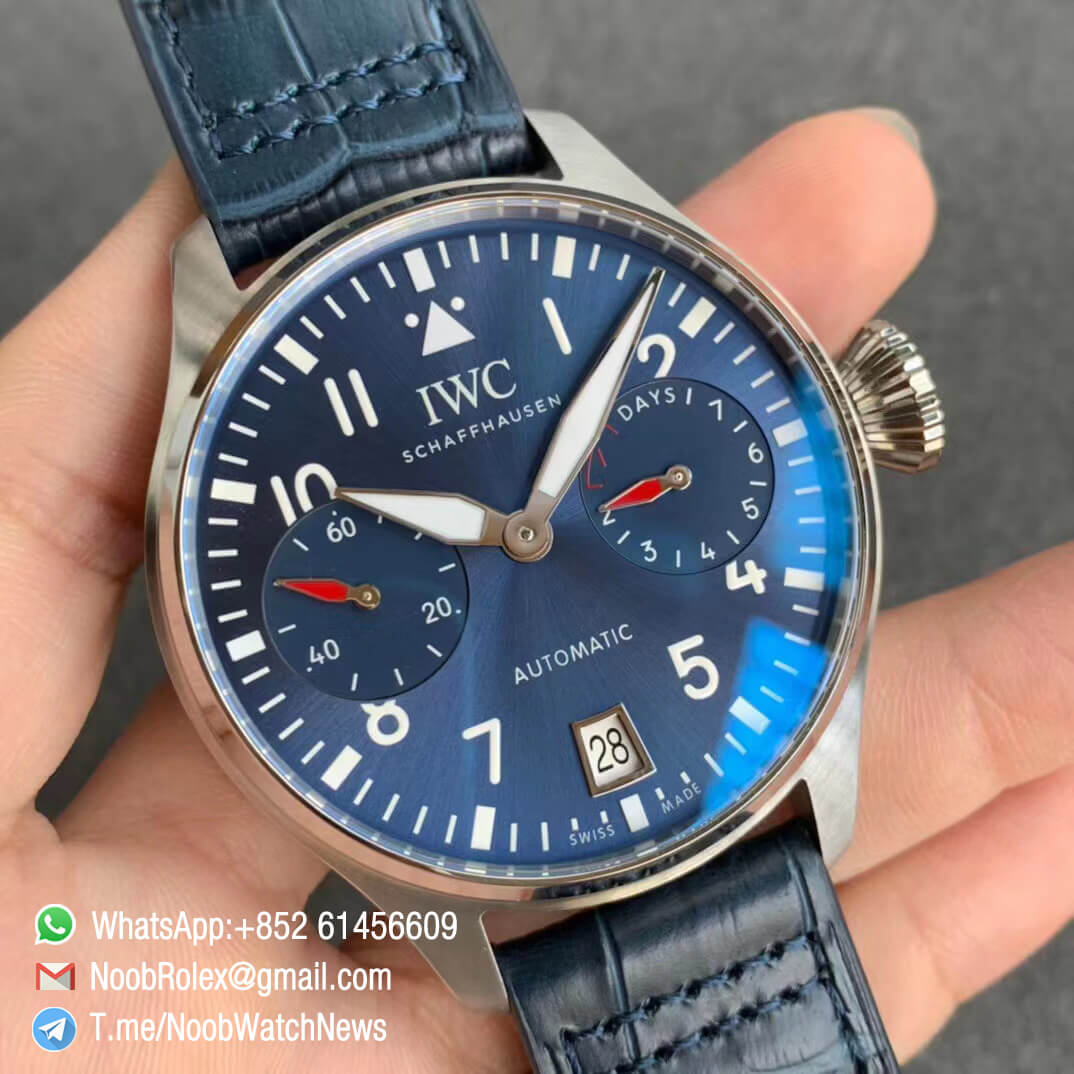 IWC Big Pilot IW501008 Boutique London Limited Edition Steel Case Blue Dial on Blue Leather Strap A52010 ZF High Quality Repwatch 02