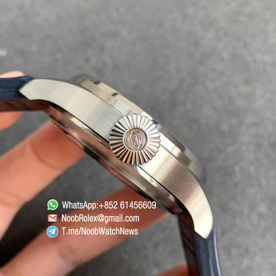 IWC Big Pilot IW501008 Boutique London Limited Edition Steel Case Blue Dial on Blue Leather Strap A52010 ZF High Quality Repwatch 04